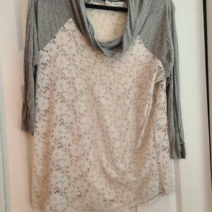 Maurice's Cown Neck 3Qtr Sleeve Cowl Neck Shirt